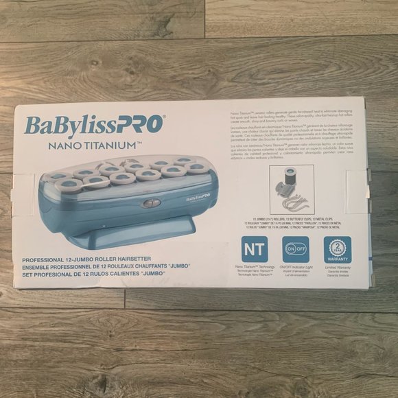 NEW BABYLISSPRO NANO TITANIUM‎ PROFESSIONAL 12-JUMBO ROLLER HAIRSETTER - Picture 2 of 4